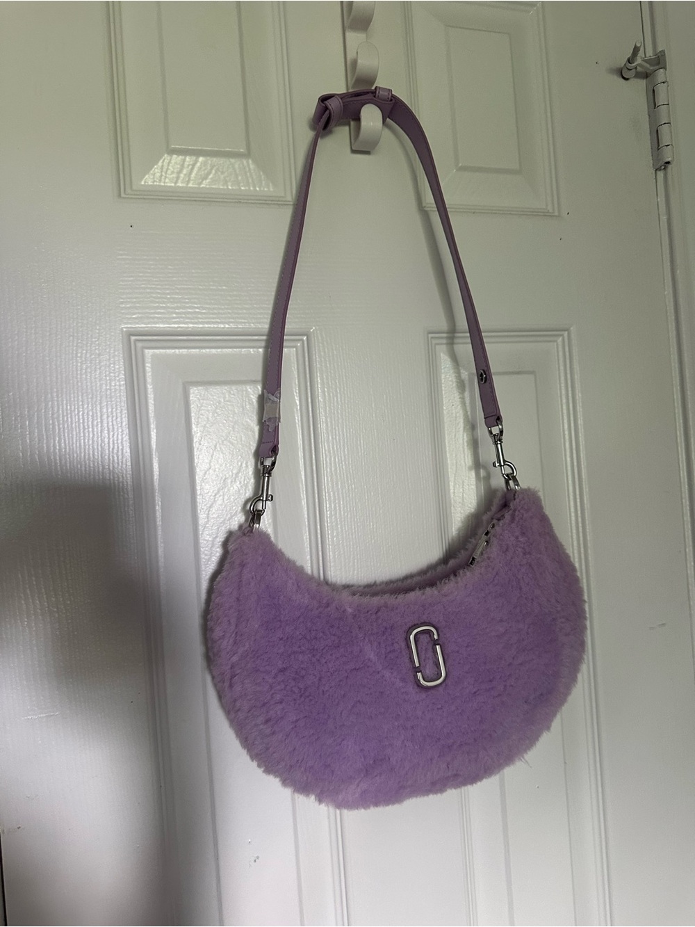 Marc Jacobs J Marc Faux Fur Shoulder Bag Lavender NWT